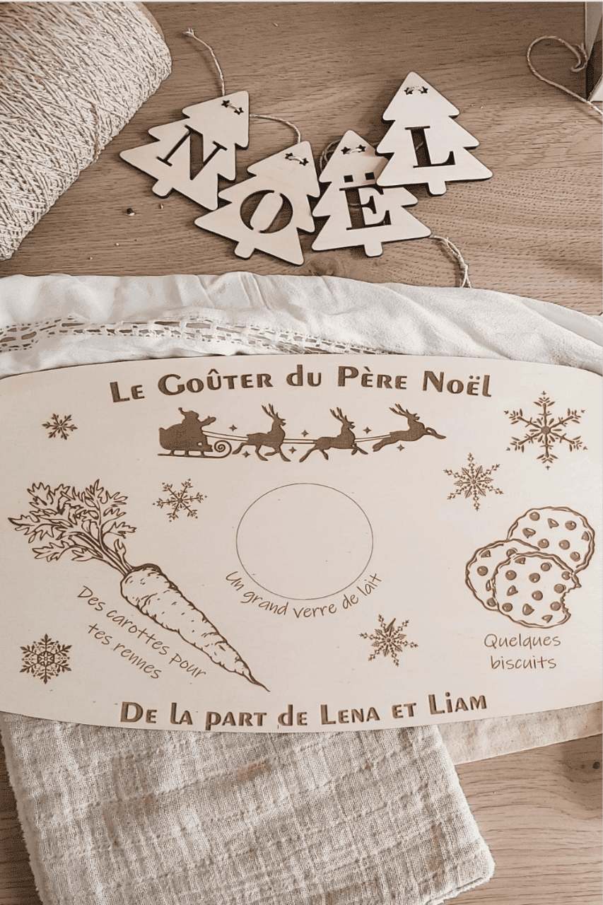 8 étiquettes de Noël décoratives - Père Noël et Rennes - ON RANGE TOUT