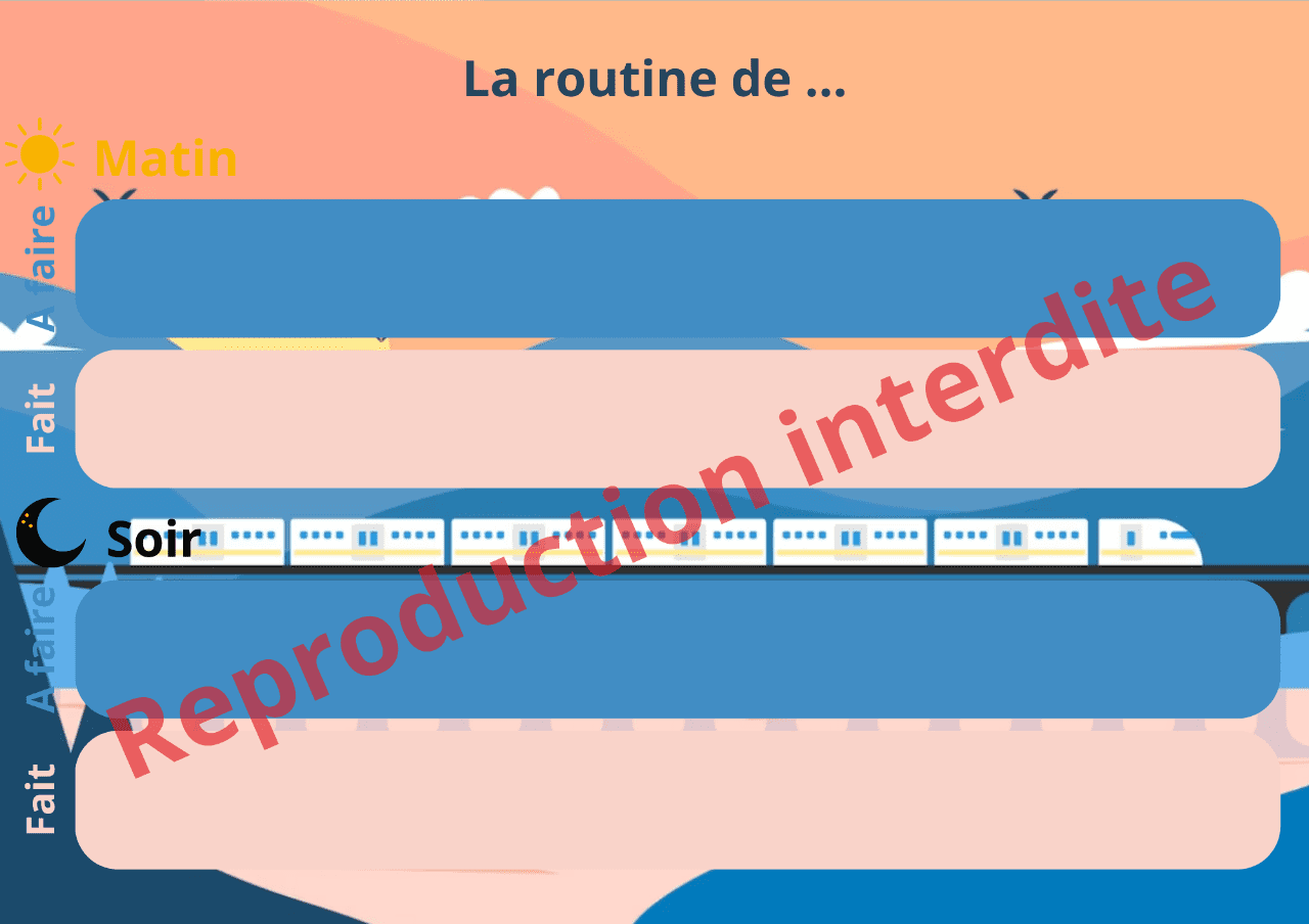 Tableau de motivation routine matin et soir en bois personnalisé