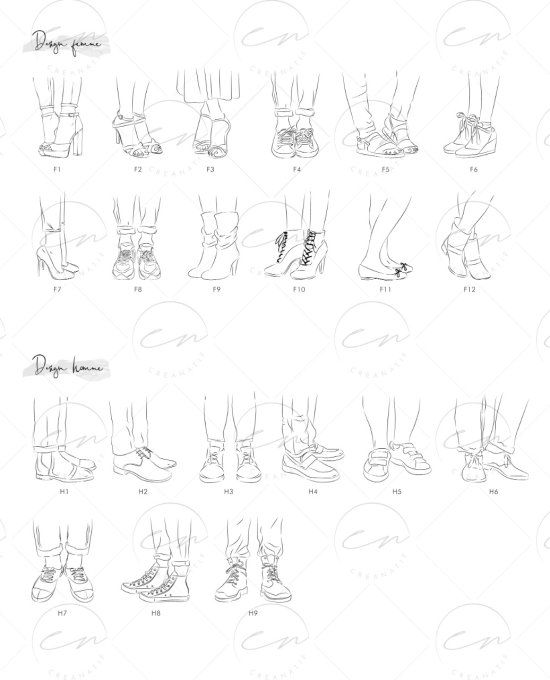Illustration personnalisée chaussures