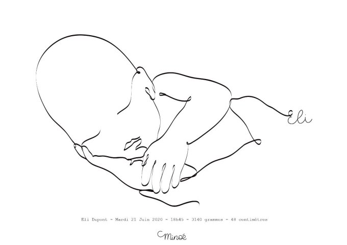 Illustration bébé A3